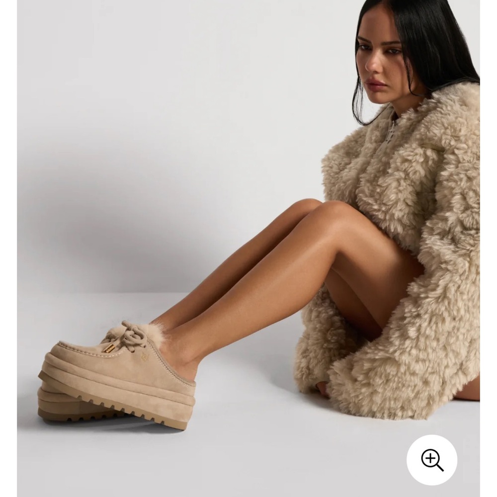 Naked Wolfe BLIZZARD ICE SUEDE/FAUX FUR slip ons